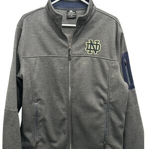Colosseum Soft Shell Style Jacket Full Zip Notre Dame Embroidered Medium